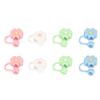 8Pcs Straw Covers Dustproof Decorative Portable Odorless Reusable Silicone Straw Toppers for Party Shopping Home