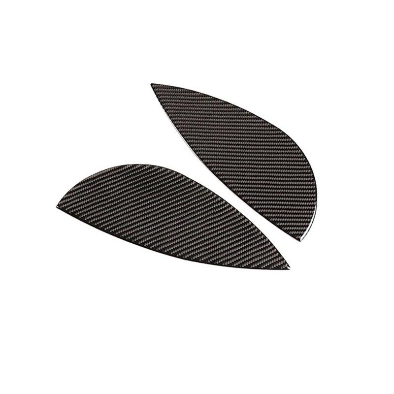 2PCS Real Carbon Fiber Car Center Dashboard Both Sides Panel Decorative Stickers Auto Accessories For BMW 3 Series E90 2005-12