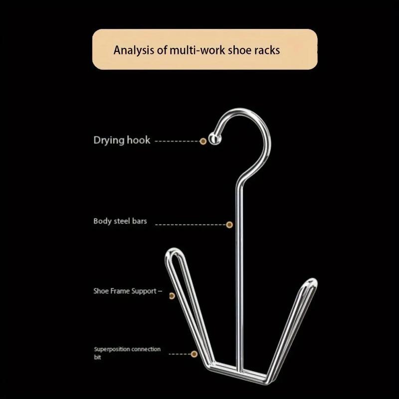 stainless steel shoe racks, space saving shoe drying racks, household and storage accessory hangers