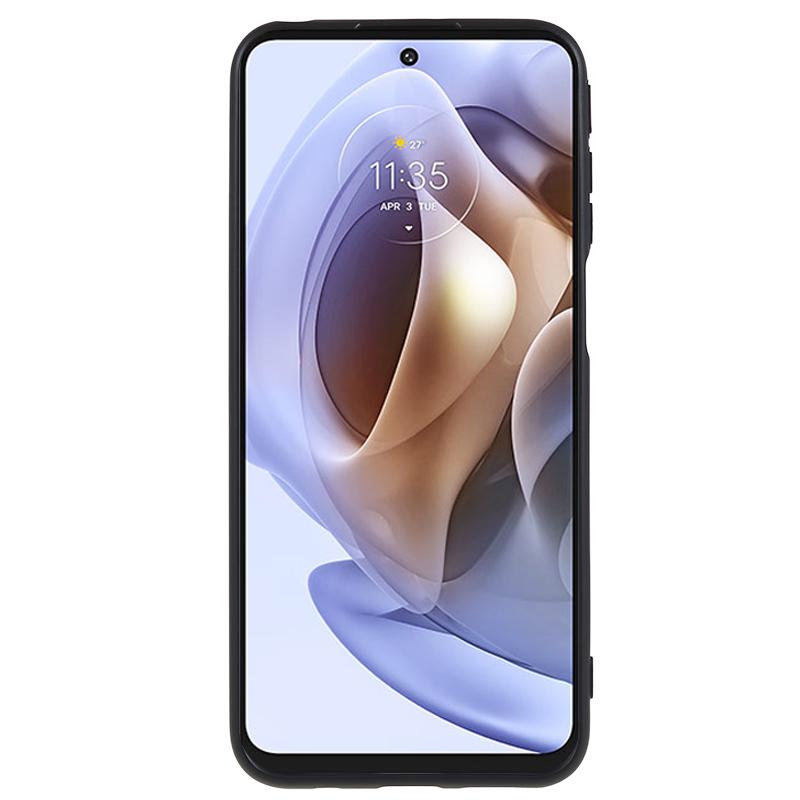 

For Motorola Moto G31 4G/G41 4G Glossy Phone Case Drop-proof TPU Phone Cover Black
