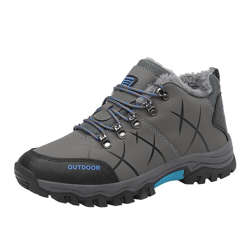 39-47 Large Anti Slip and Wear Resistant Plush Outdoor Sports Warm Snow Boots Mid Top Cotton Shoes Mountaineering Shoes Men's Shoes