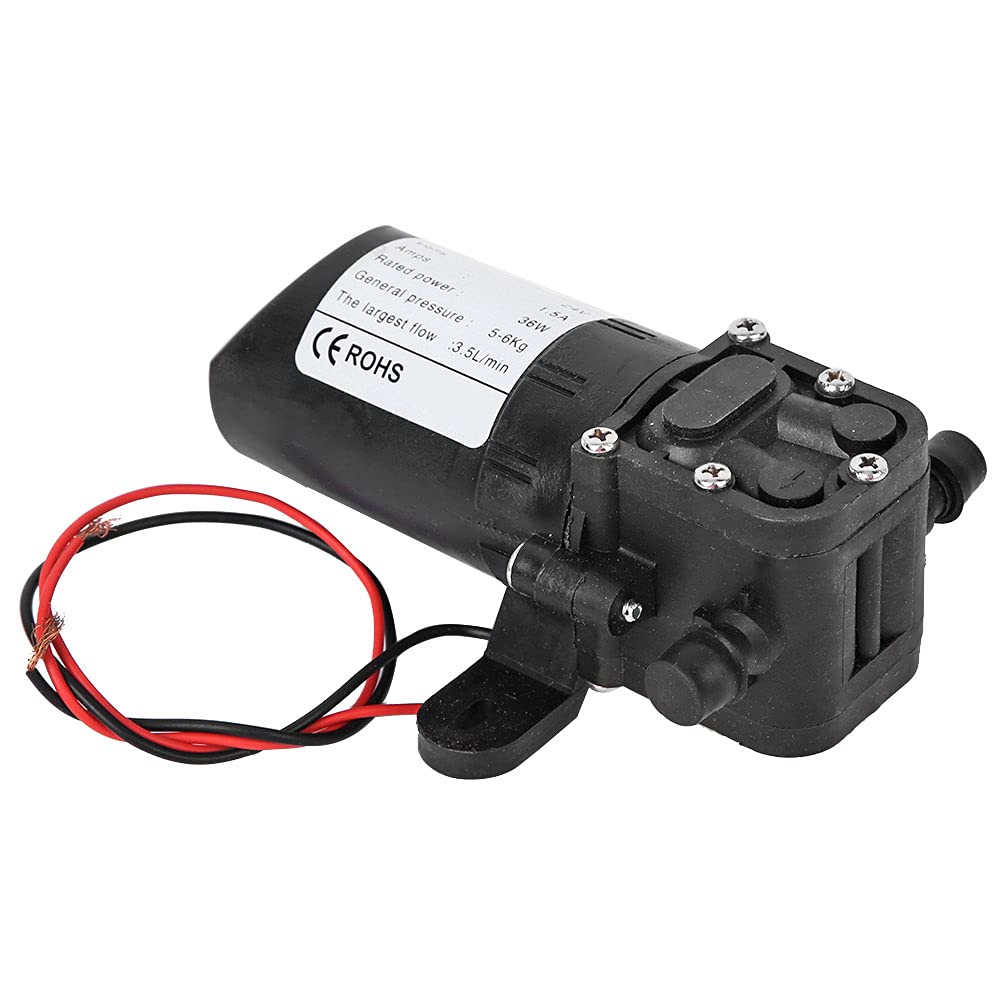 Diaphragm Pump 36W Max Flow Rate 3.5L/min Pump /24V Double Straight Tube FL-5206 (24, Volts (DC))