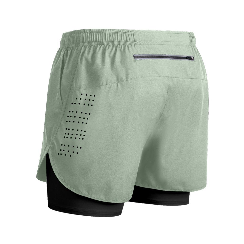 Men's Quick-Dry 2-in-1 Running Sports Shorts with Anti-Exposure Liner