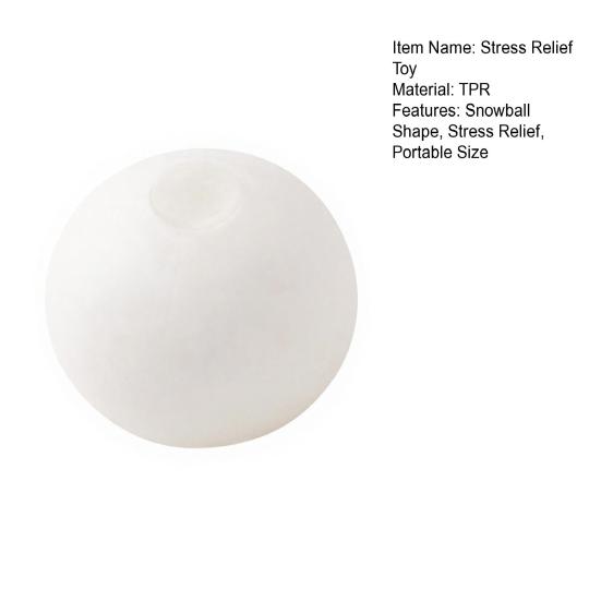Snowball Stress Relief Toy Decompression White Ball Squeeze Toy Soft Stretchy Stress Ball Sensory Pinch Fidget Toy Party