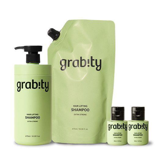 Grabity Hair Lifting Shampoo Extra Strong 475ml + 475ml Refill Promotion (+2 free 30ml bottles)