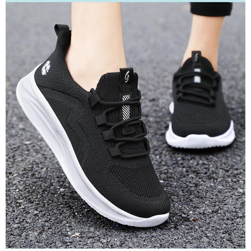 Women's Spring Casual Shoes, Comfortable Versatile Mom Shoes, Breathable Sports Flat Shoes for Ladies