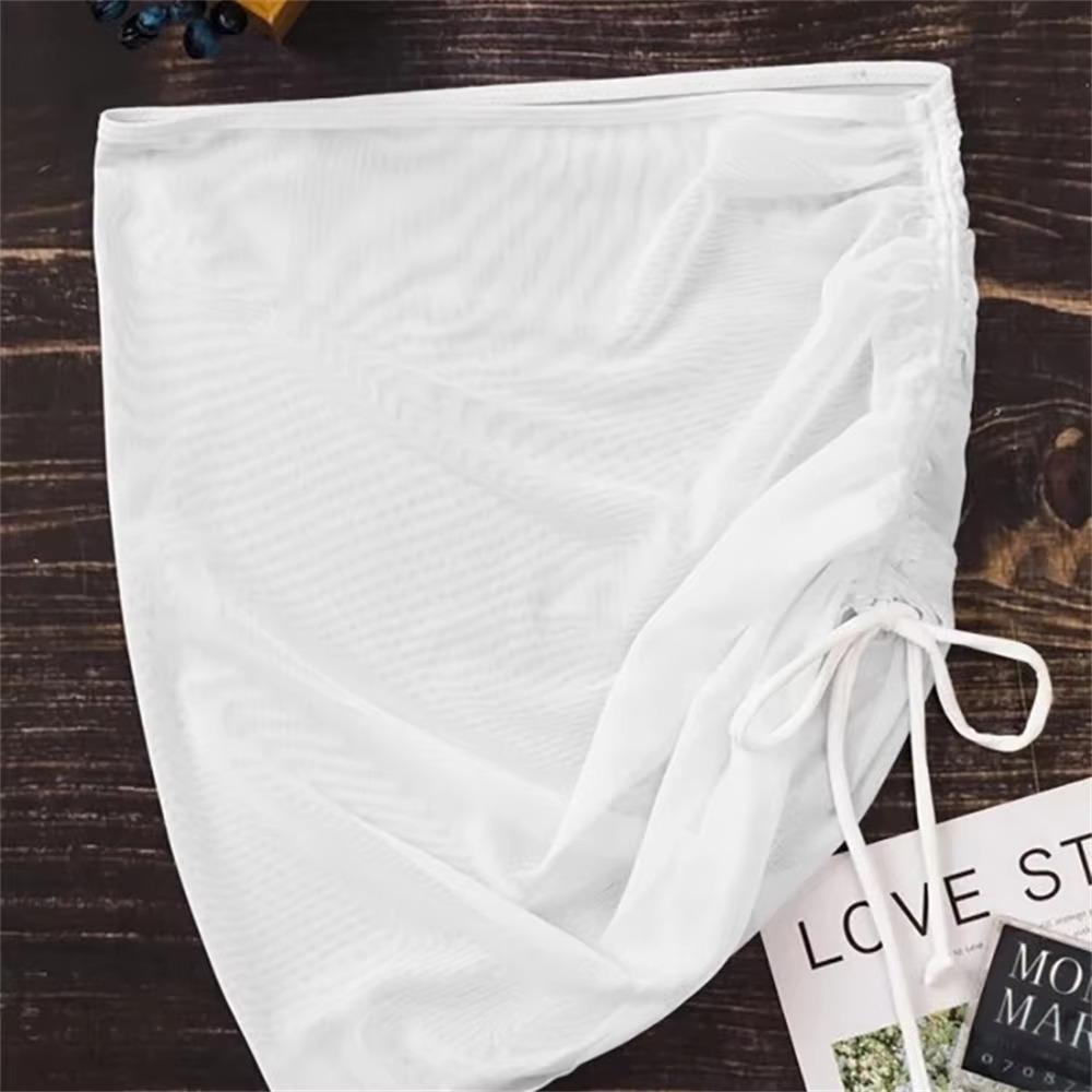 Solid Swimsuit Beach Skirt Translucent Hip Skirt New Beachwear Seaside
