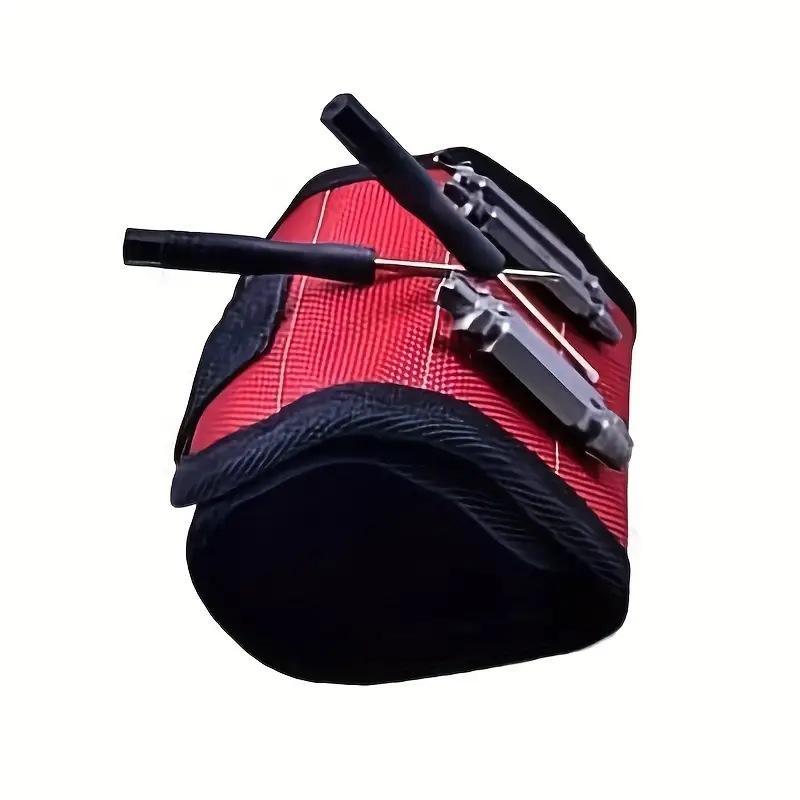 1pcs  Magnetic Wrist Strap Tool Holder 3Row Magnetic Wristband for Screws Tools