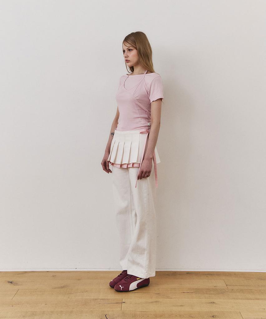 Une Pima Layer Halter Sleeveless_Pink