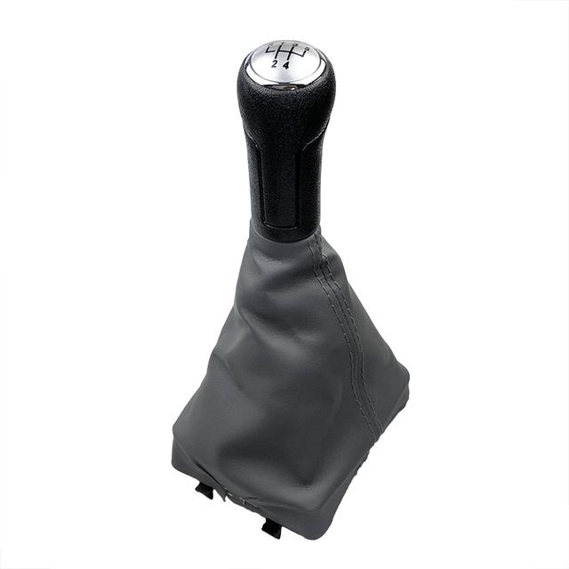 För VW Polo 9N 9N2 2002 2003 2004 2005 2006 2007 2008 2009 2010 Sedan 5/6 Växlad Växelspaksknopp Damask Läder Stövelskydd Fodral