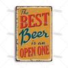 Rustic Retro Beer Metal Poster Humorous Decor for Bar Studio Home Walls