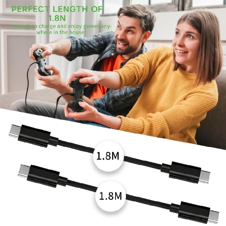 1.8m Braided Type C Fast Charge Cable Supports 100W Power Delivery Charging Cord for Gaming Consoles & Mobile Gadgets