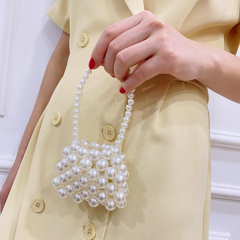 Handmade Pearl Woven Bead Children's Handbag - Cute Mini Red Envelope Crossbody Bag