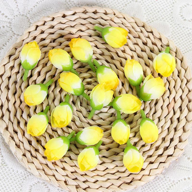 Artificial Rose Silk Buds For Diy Wedding Bouquets Home Decor Craft Supplies