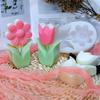Different Shapes 3D Flower Silicone Candle Mold DIY Sunflower Candle Making Kit Handmade Soap Plaster Cake Baking Supplies