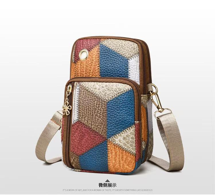 Premium texture versatile shoulder bag women s bag new fashion versatile women s bag color contrast hand