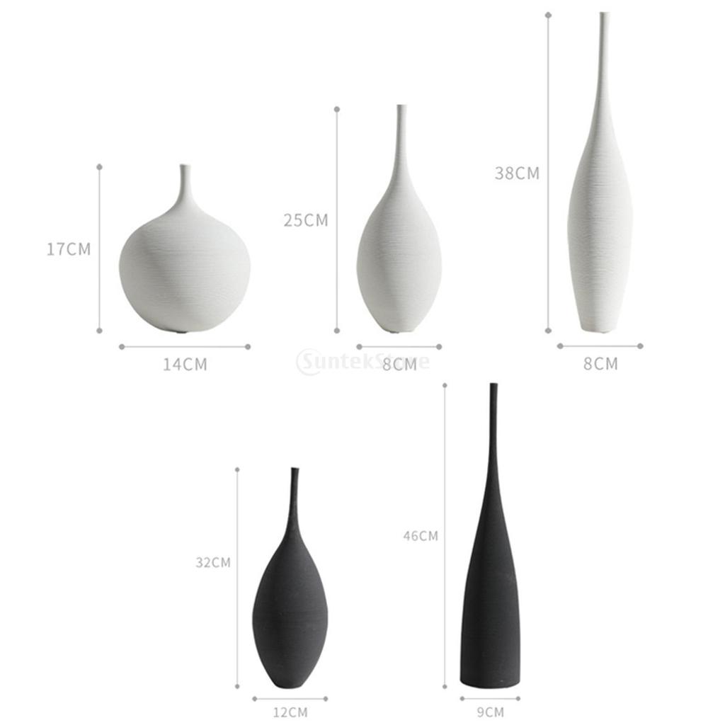 Flower Vase Modern Handmade Zen Flower Holder Ceramic Tall Bud Vase Floral Vase Dry Flowers Pottery Vases for Home Office Decor