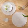 Set of 12 Round Braided Placemats 32CM Table Mats for Dining Tables Christmas Halloween Woven Washable Non-Slip Place mats NONE