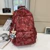 Schoolbag trendy brand backpack men ins trendy cool large capacity printed bear backpack Korean version of primary and secondary school students