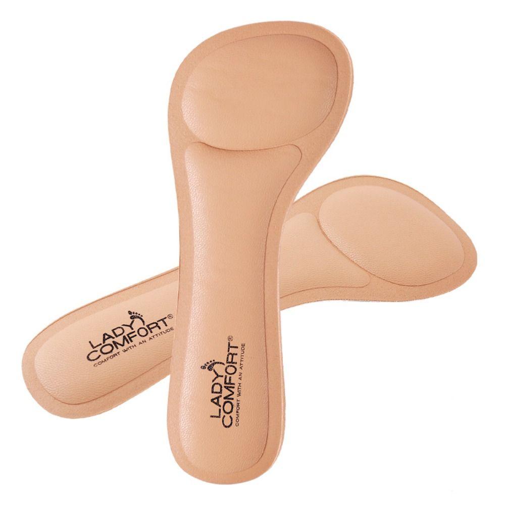 

Solid Colored Anti-Slip Inserts Soft Sandal Insoles Reusable High Heels Pad Female L
