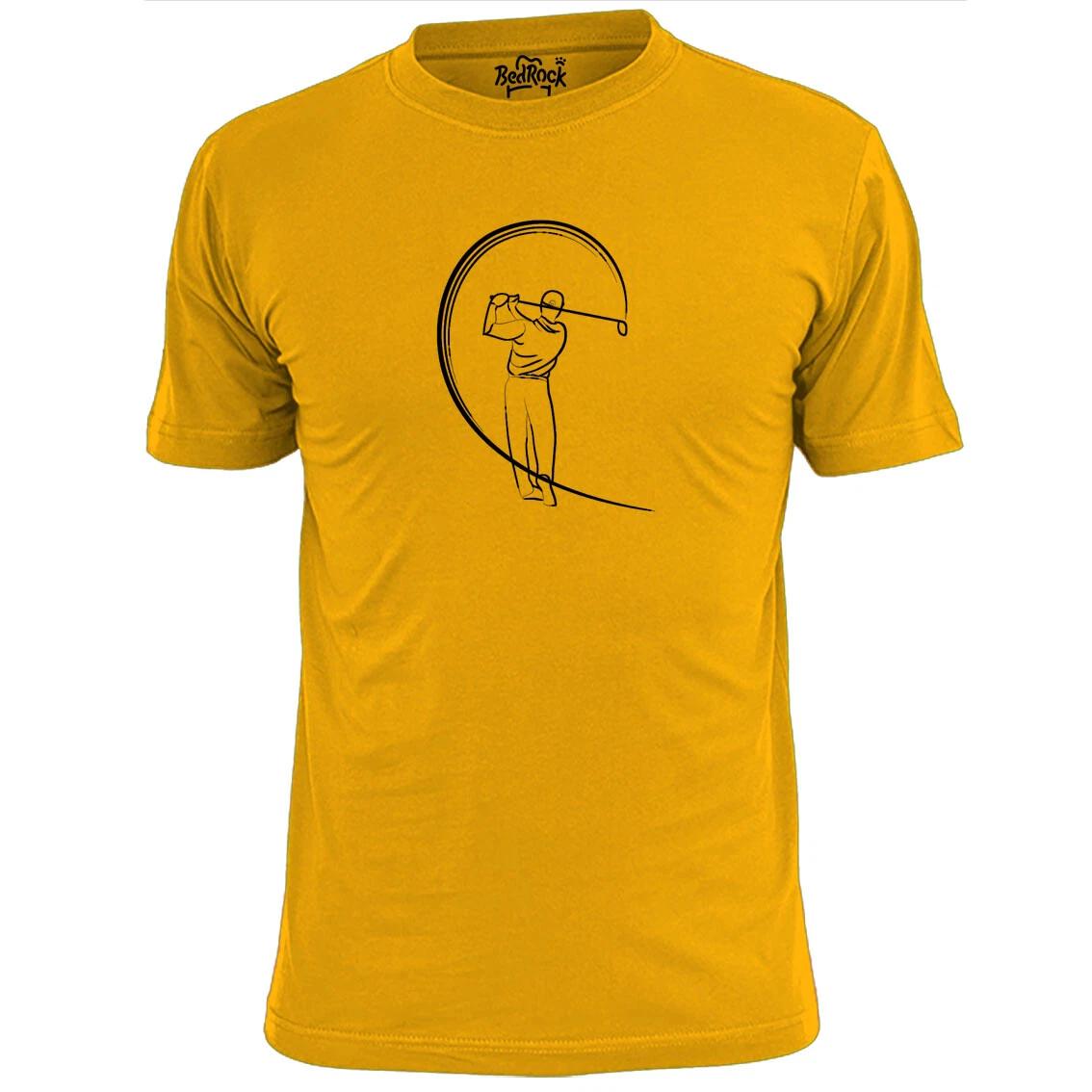 

Mens Abstract Golf Swing T shirt Golfing Masters Open Woods L
