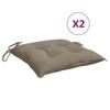 VidaXL Set of 2 Pallet Cushions, Waterproof Seat Pad, Garden Cushion, Outdoor Decoration Terrace, Taupe 361531