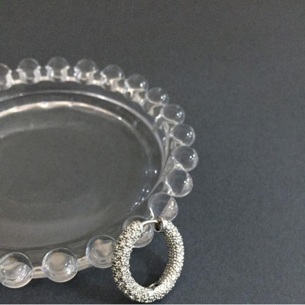 ARTRIA Cubic Ring One Touch E Plated Earrings MSMERDG0002WHF