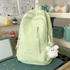 Schoolbag Korean Ins Cream Solid Color Floral Embroidery Student Backpack Fresh and Sweet Soft Girl Atmosphere Travel Backpack