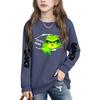 Boys Girls Child Fashion Daily Versatile Casual Crewneck Sweatshirts Daily Long Sleeve Patchwork Top Sweatshirts