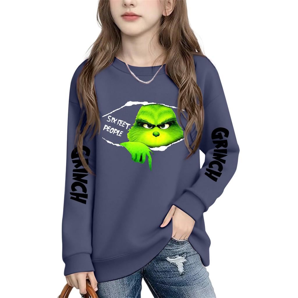 Boys Girls Child Fashion Daily Versatile Casual Crewneck Sweatshirts Daily Long Sleeve Patchwork Top Sweatshirts
