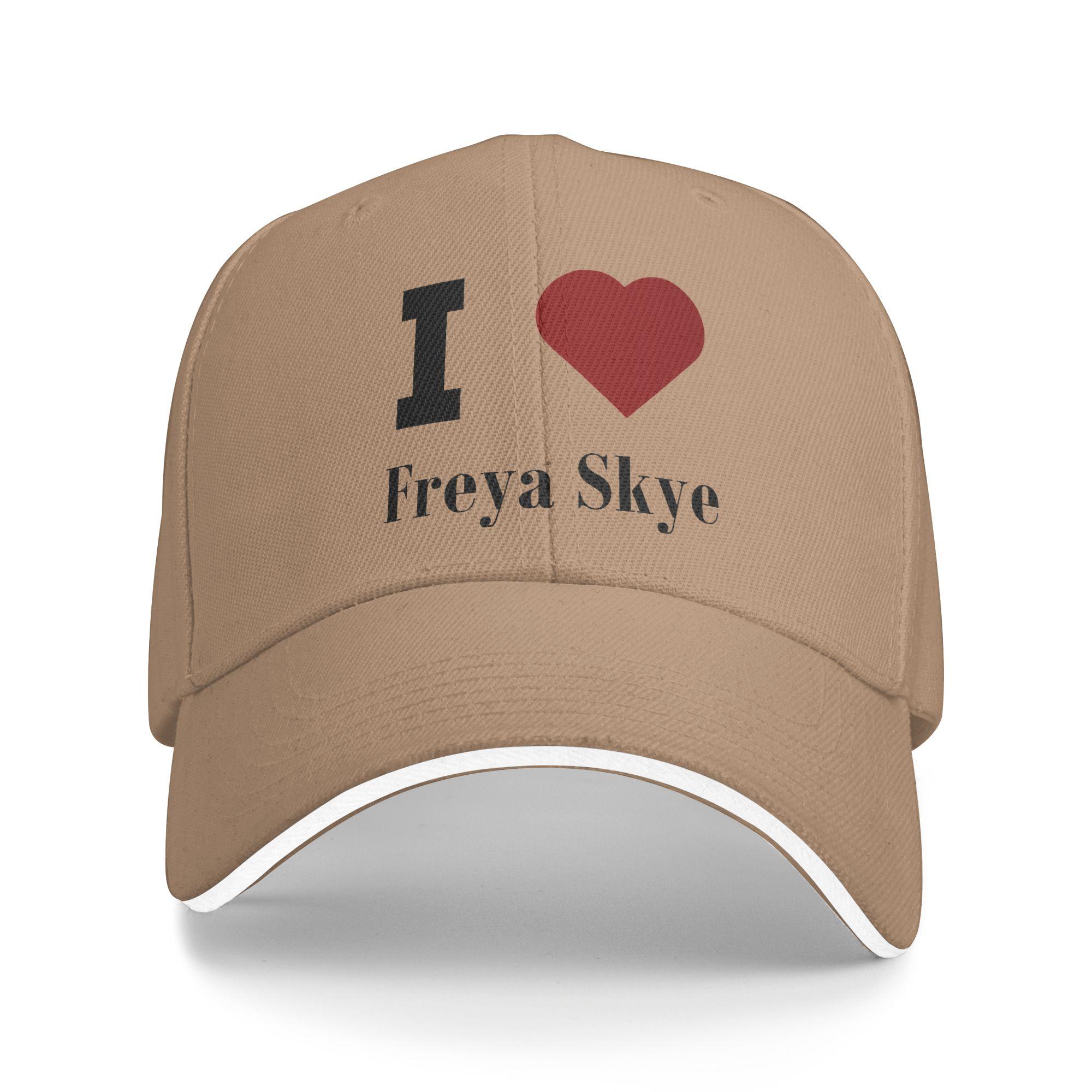 

I Love Freya Skye Sun Baseball Cap Summer Men Women Design Hip Hop Hats Breathable Streetwear Outdoor Sports Baseball Caps One Size