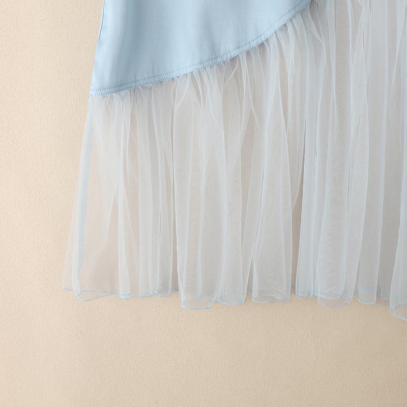 ZANZEA Women Casual Mesh Splice Elegant Midi Skirts