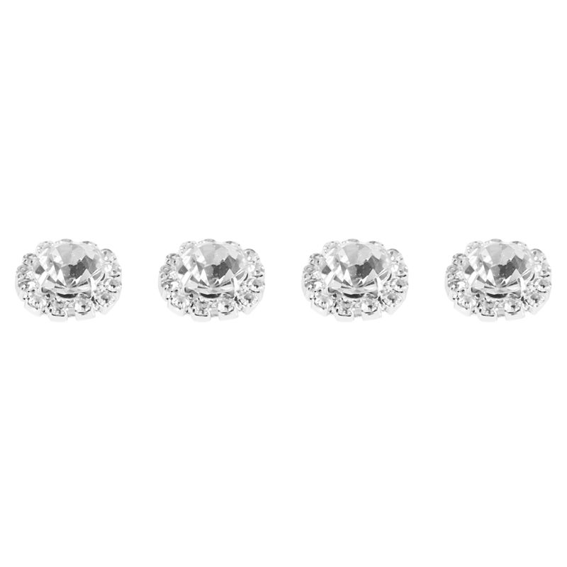 A74E-Crystal Rhinestone Button Flat Back Decoration DIY 15Mm 80 Pcs Clear