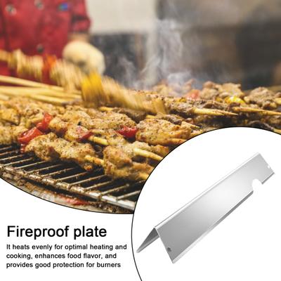 5 Stück Edelstahl Hitzeverteilerplatten für LX300/E-310/E-315/S-335 Grills Stäbe Ersatzteil Gleichmäßige Hitzeverteilung Gas BBQ Zubehör