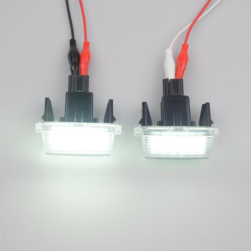 2Pcs LED License Number Plate Light Lamp For Toyota Camry Hybrid Corolla Prius C Yaris Avalon Ractis Verso Avensis Highlander