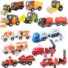 City Electric Locomotive Magnetic Train Diecast Slot Fire Truck Police Cars Fit Brio Wooden Train Railway Track Toys For Kids