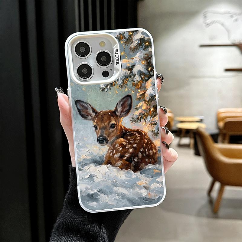 Sika Deer Elk Animal Shockproof Phone Case for iPhone 17 Air 16 16E 15 Pro Max 14 Plus 13 Mini 12 Back Cover Anti Fall Fundas