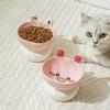 Ceramic Pet High Foot Bowl Cute Dog Food Feeding Basin Pet Drinking Feeder  Kitten Puppy