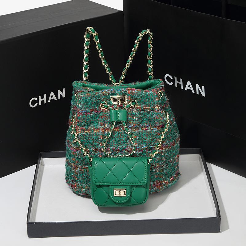 Women's Summer Diamond-shaped Chain Backpack, Korean Version, High Appearance Level, Small Square Bag, Single-shoulder Crossbody Bag