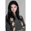 Gray Retro Diamond Knitted Sweater Women's Autumn and Winter New Thin Polo Neck Sweater