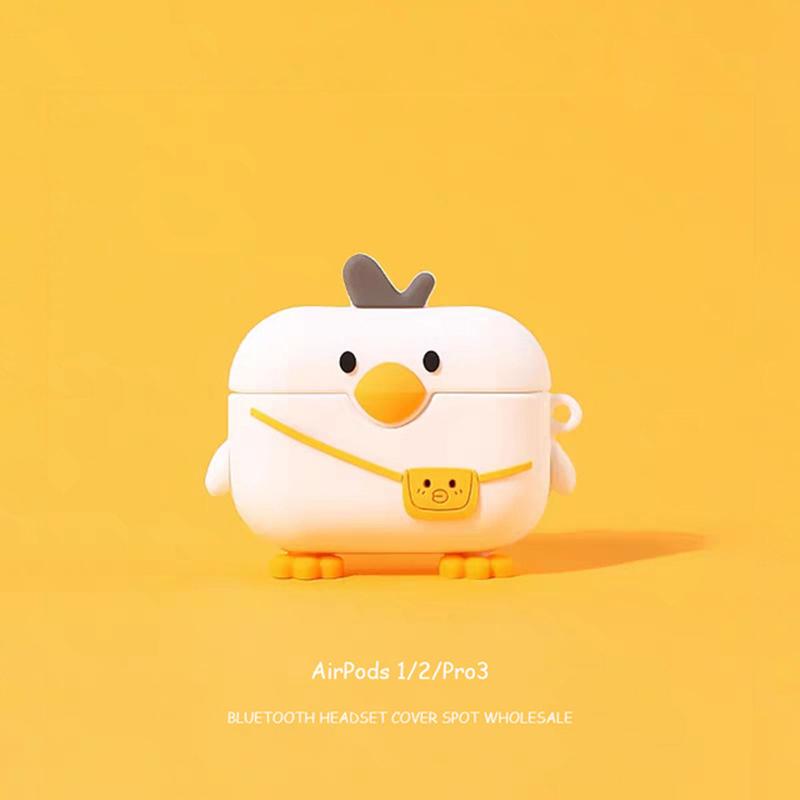 Coque AirPods Pro 3 (2025) - Motif Fruits Kawaii (pomme/cerise/tomate), TPU Souple, Pendentif Inclus - Cadeau Mignon