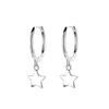 Plain Circle Simple And Generous Earrings Women'S Niche Design Sense Men'S Cross Love Ear Buckle Earrings Men