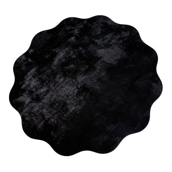 Yousheng Round Wavy Flower Placemat, Waterproof Oil-Proof Placemat, Artificial Leather Heat Insulation Table Mat Coaster for Dining Table
