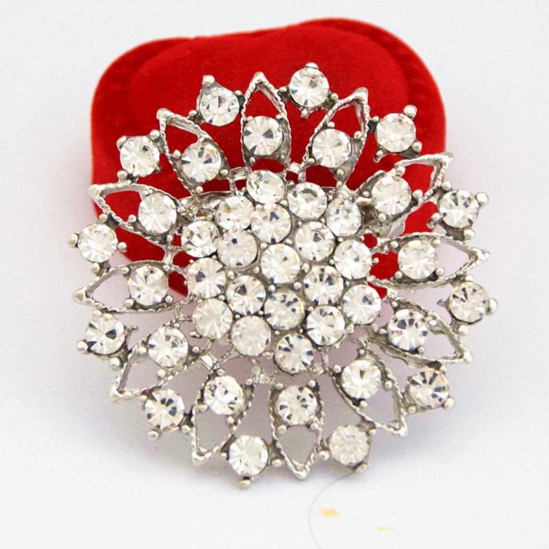 Korean Style Exquisite Rhinestone Lapel Pin Shawl Brooch B683 Exquisite Jewelry
