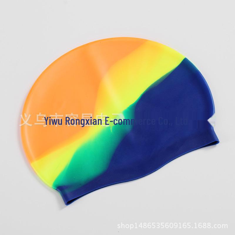 Non-Slip Waterproof Silicone Swim Cap for Adults – Comfortable, Logo Customizable