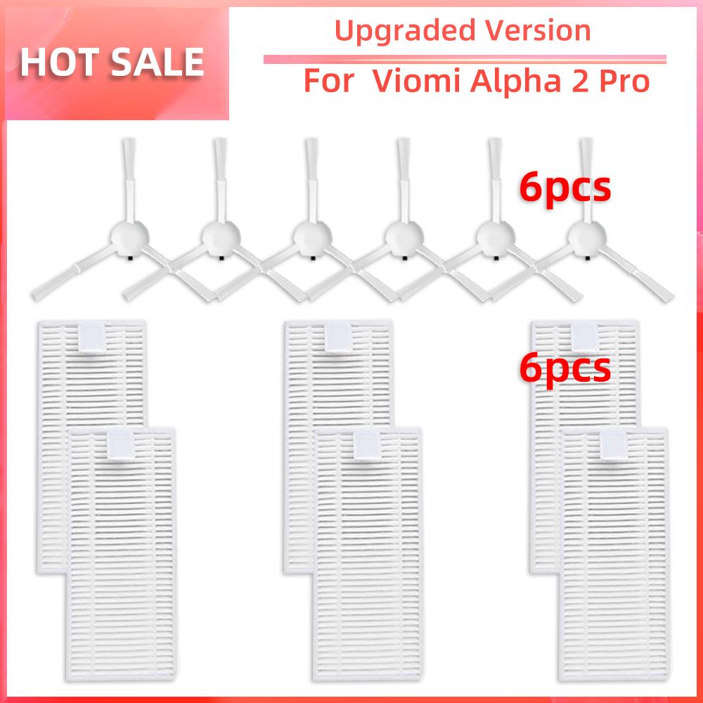 Für Viomi Alpha 2 Pro Roboter-Staubsauger, Ersatzteile, Hepa-Filter, Seitenbürste, Ersatzteile, Zubehör
