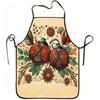 1pc Vintage Red Ladybug Floral Art Print Apron, Durable And Easy To Clean, Adjustable Waistband, Polyester Material, for Kitchen Cooking, Gardening, O