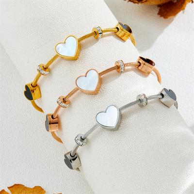 2026 Fashion Peach Heart Bracelet INS Style Light Luxury Temperament Fashion Versatile High Sense