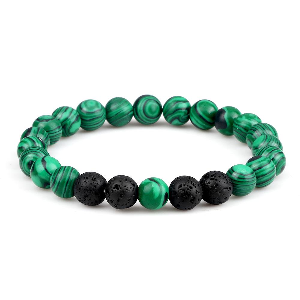 Distance Bracelet For Women Couples 8mm Natural Volcanic Rock Black Matte Blue Turquoises Beaded Stone Bracelets Men Jewelry