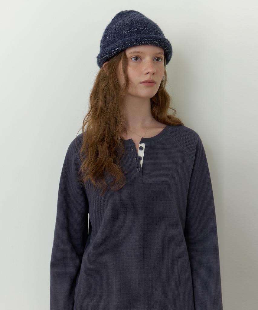 THEMITTEN Sylvan Waffle T-Shirt (Vintage Navy)
